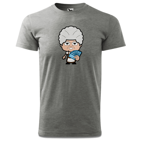 Die Oid Sinzerin Schafkopfen T Shirt Herren Grau Meliert Hofau Front