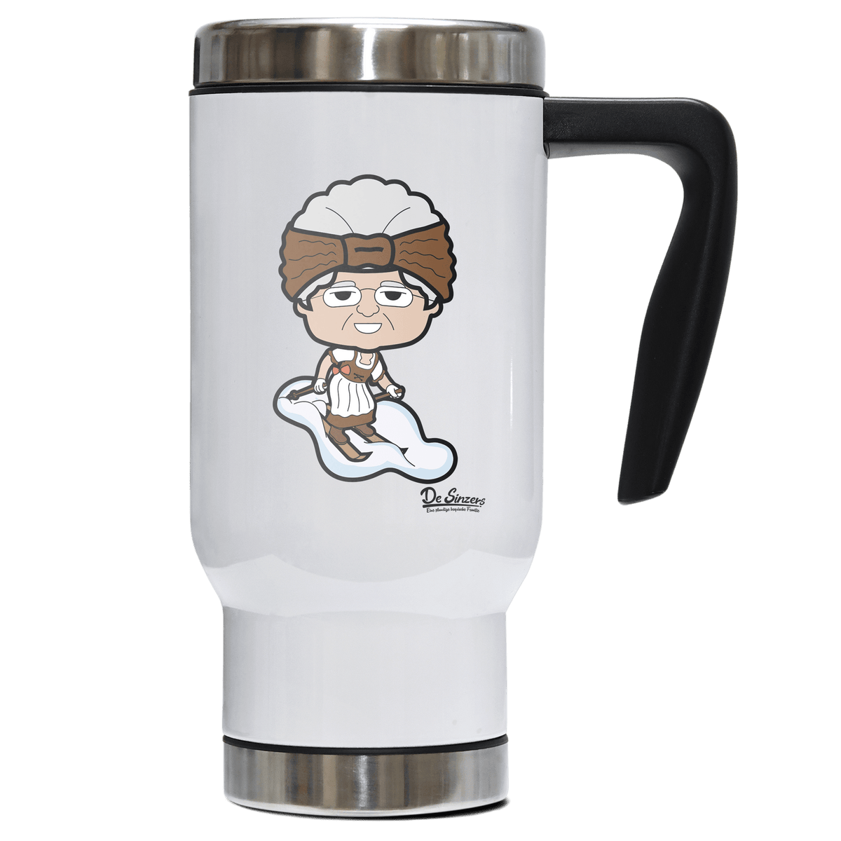 Die Oid Sinzerin Skifahrer Edelstahl Thermobecher To Go 500ml Weiss Kindlwand Front