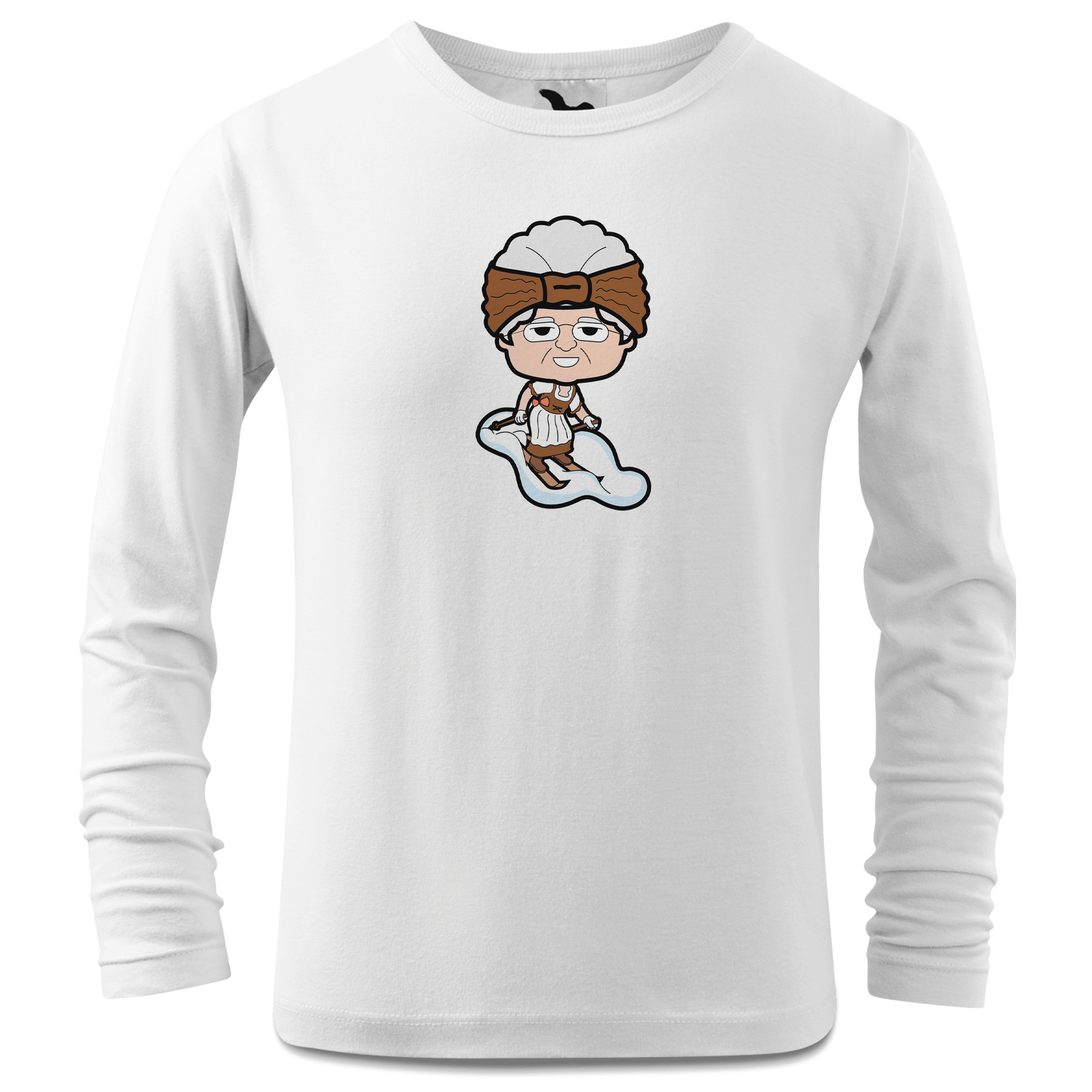 Die Oid Sinzerin Skifahrer Longsleeve Kinder Weiss Westerndorf Front