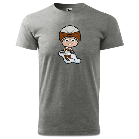 Die Oid Sinzerin Skifahrer T Shirt Herren Grau Meliert Hofau Front
