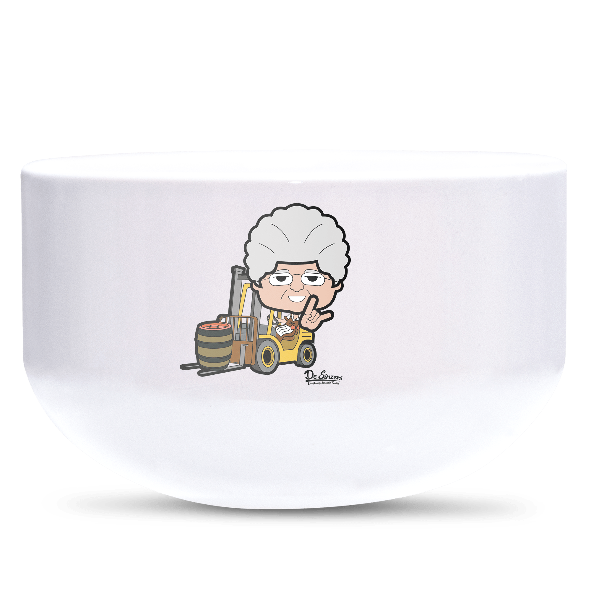 Die Oid Sinzerin Staplerfahrer Keramik Mueslischale Weiss 600ml Staffelberg Front