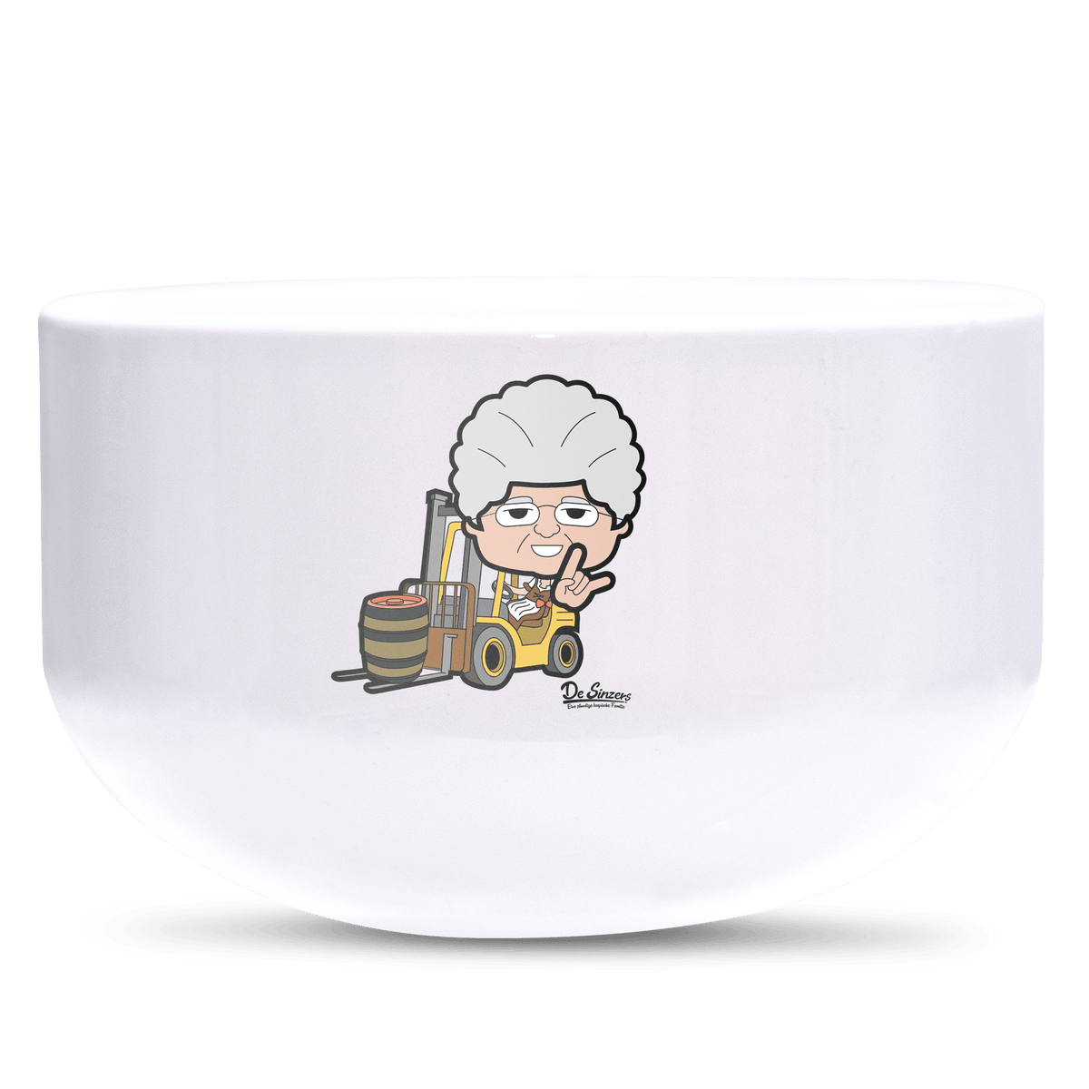 Die Oid Sinzerin Staplerfahrer Keramik Mueslischale Weiss 600ml Staffelberg Front