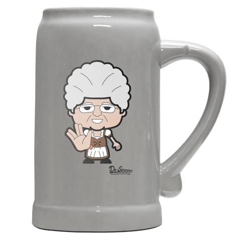 Die Oid Sinzerin Star Trek Fingers Bierkrug 1000ml Grau Zugspitze Front