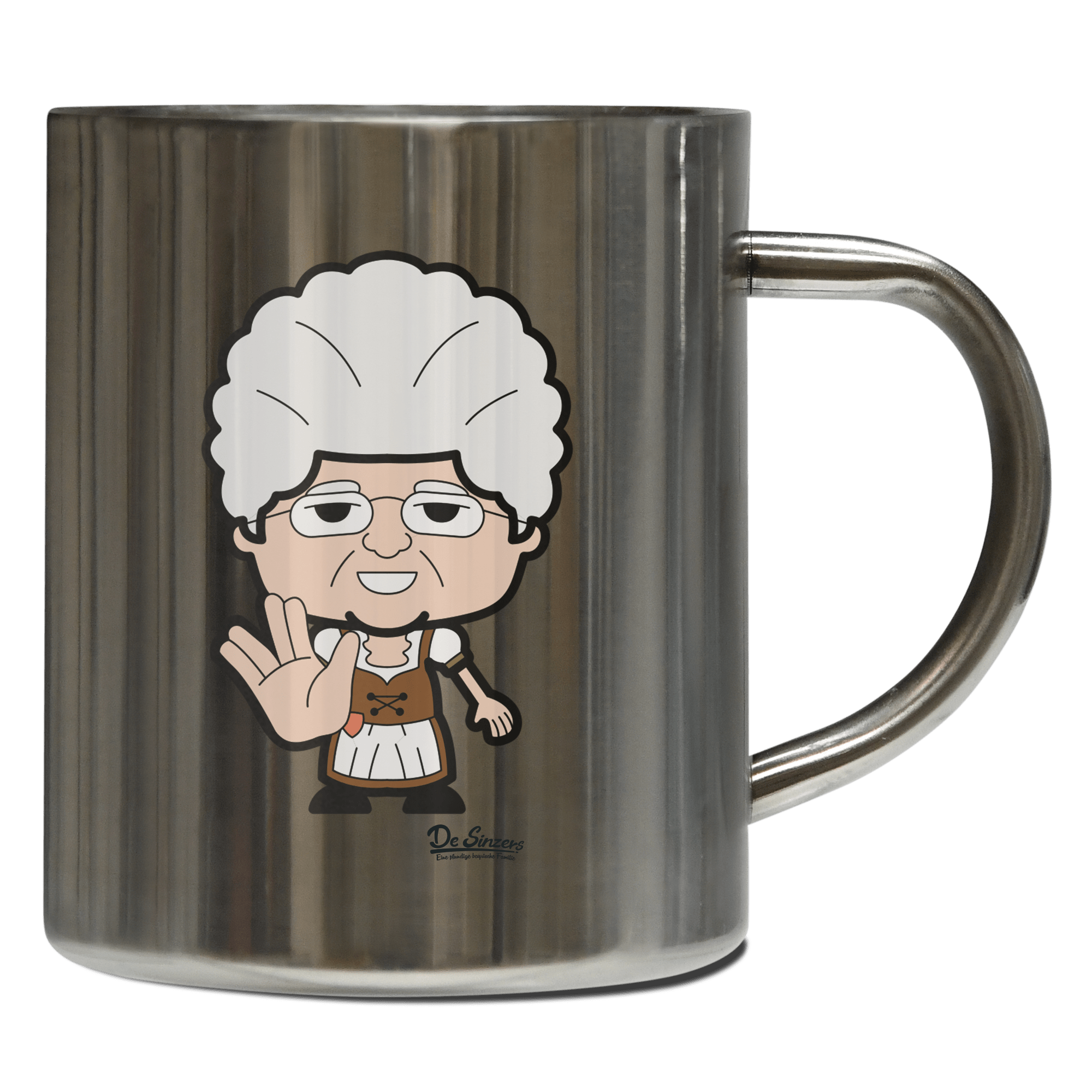 Die Oid Sinzerin Star Trek Fingers Edelstahl Kaffeetasse 400ml Grosser Arber Front