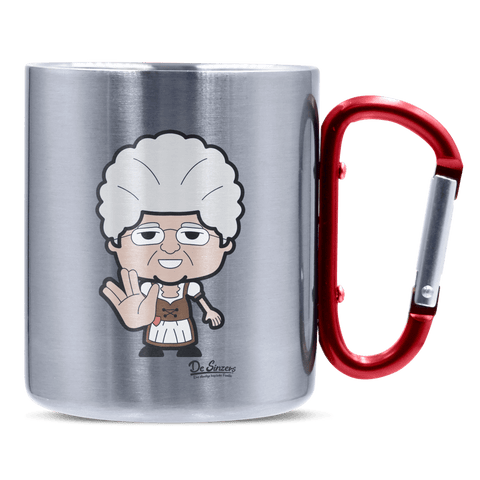 Die Oid Sinzerin Star Trek Fingers Edelstahl Kaffeetasse roter Karabiner 320ml Kitzstein Front