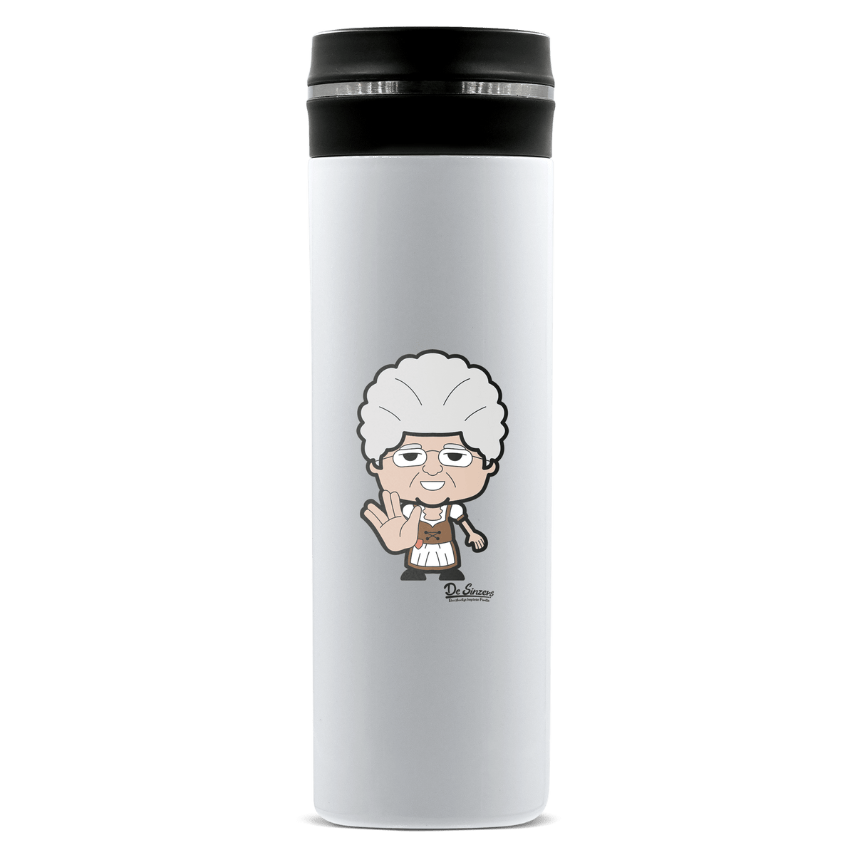Die Oid Sinzerin Star Trek Fingers Edelstahl Thermoflasche 450ml Weiss Geigelstein Front