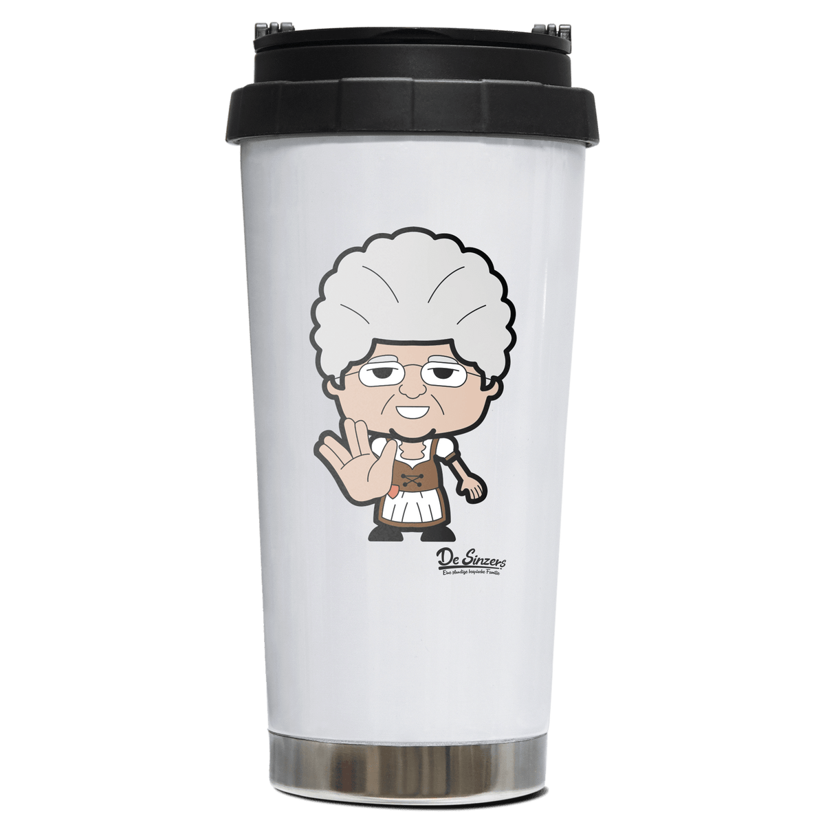 Die Oid Sinzerin Star Trek Fingers Edelstahl Trinkbecher To Go 470ml Weiss Wildbarren Front