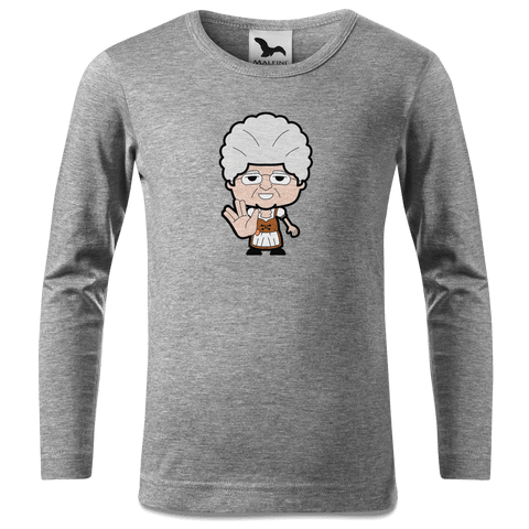 Die Oid Sinzerin Star Trek Fingers Longsleeve Kinder Grau Meliert Waldering Front