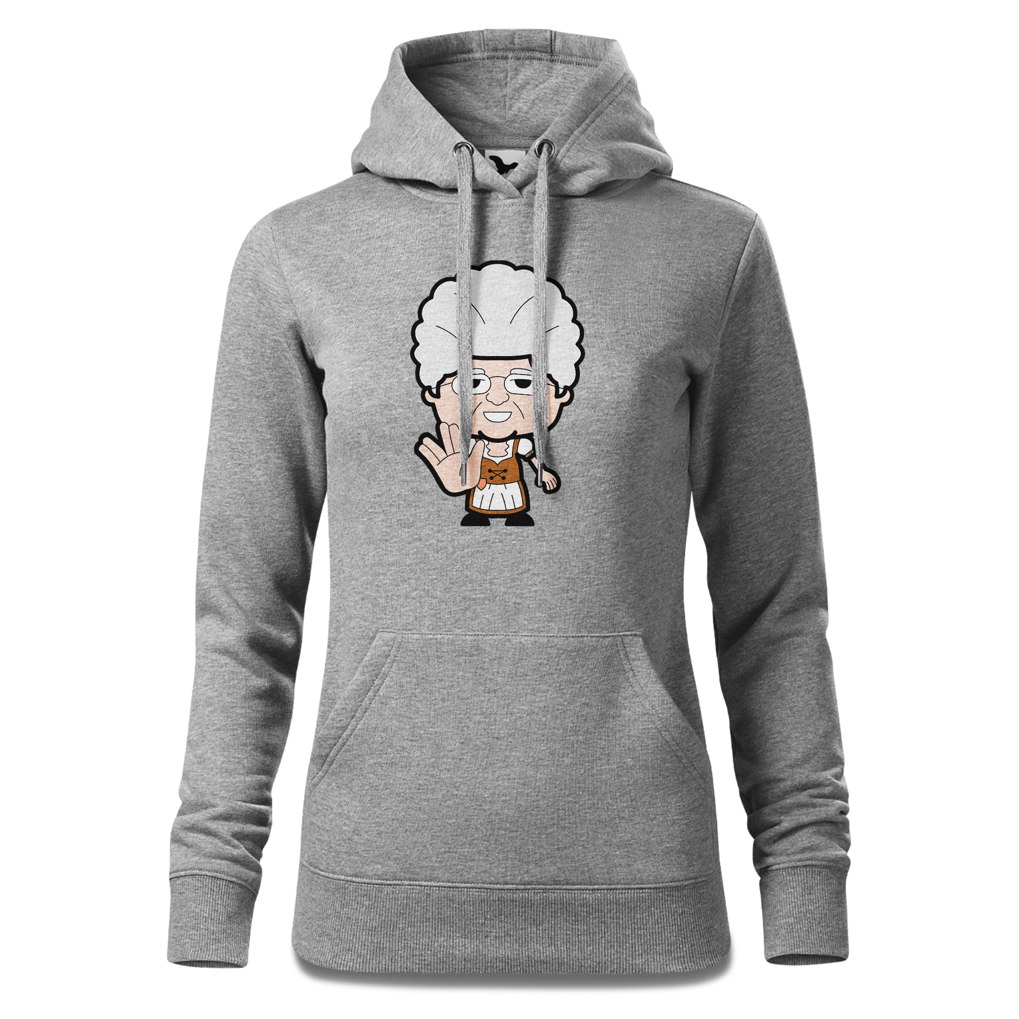 Die Oid Sinzerin Star Trek Fingers Sweatshirt Hoody Damen Grau Meliert Kieling Front