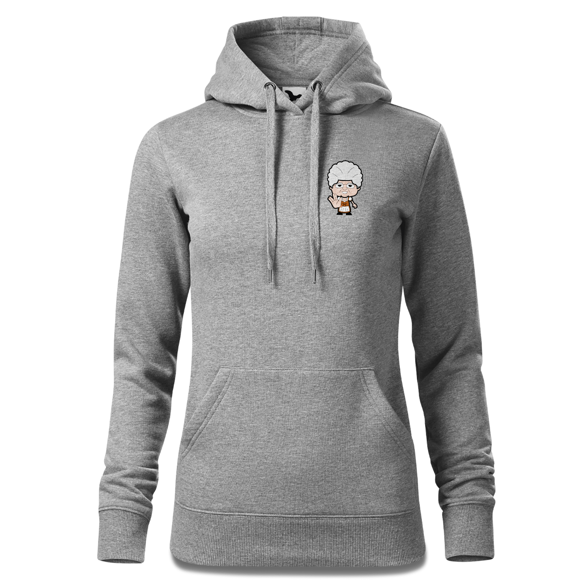 Die Oid Sinzerin Star Trek Fingers Sweatshirt Hoody Damen Grau Meliert Kleinholzen Front