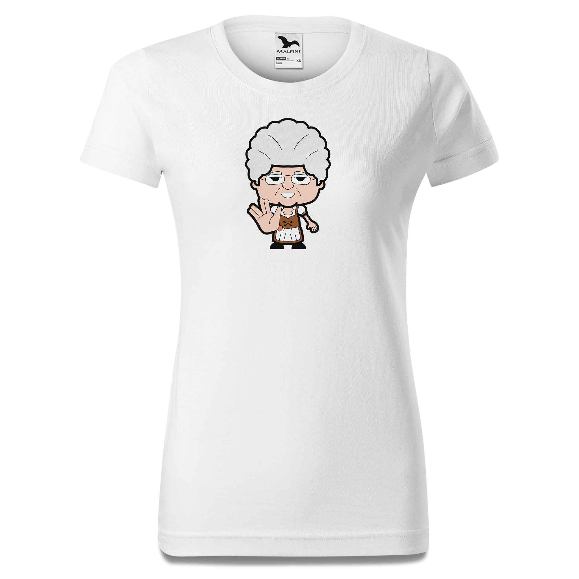 Die Oid Sinzerin Star Trek Fingers T Shirt Damen Weiss Gehering Front