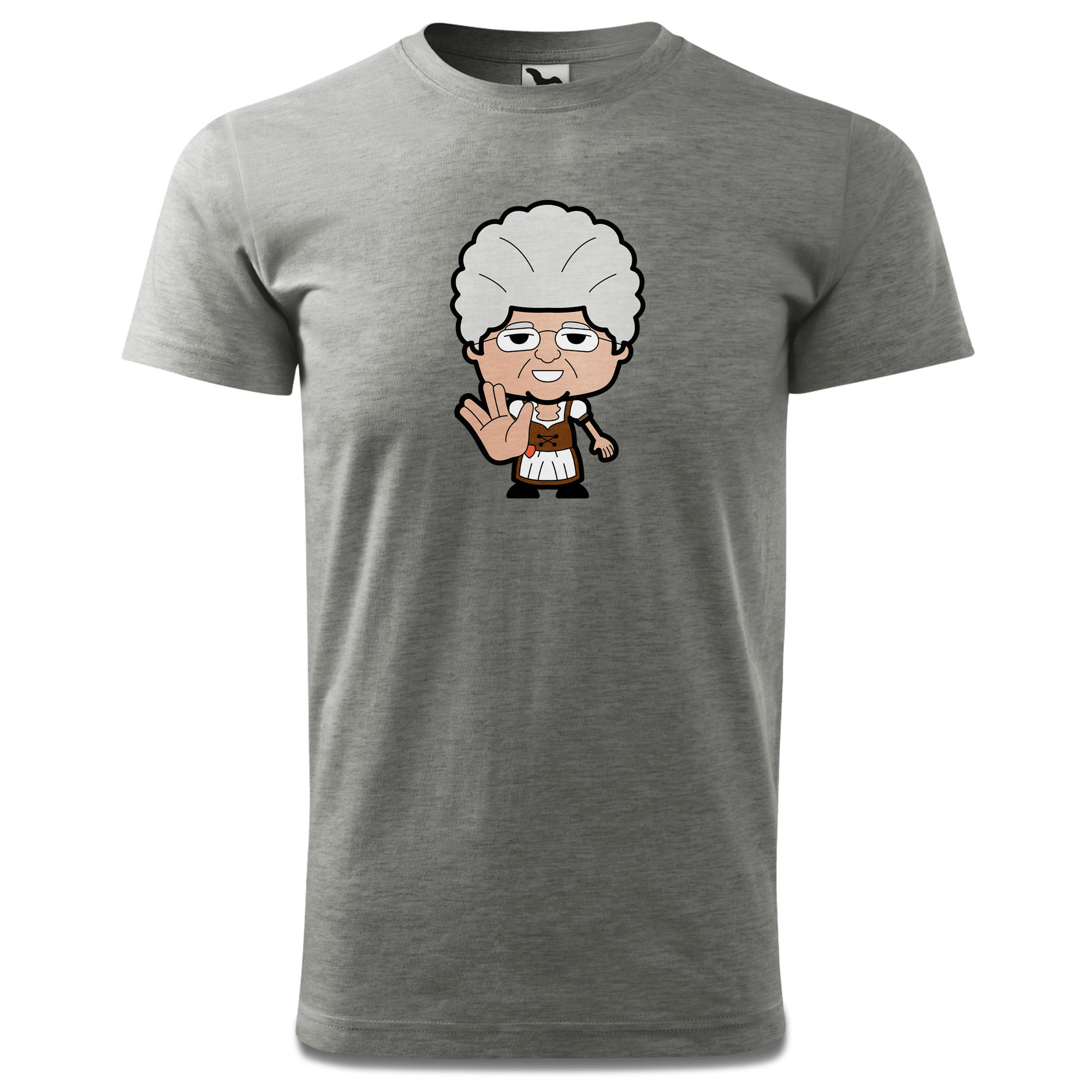 Die Oid Sinzerin Star Trek Fingers T Shirt Herren Grau Meliert Hofau Front