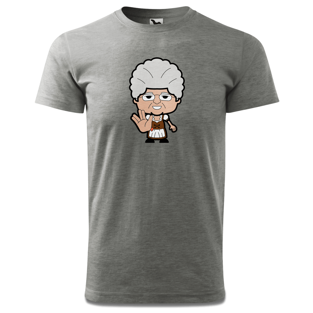 Die Oid Sinzerin Star Trek Fingers T Shirt Herren Grau Meliert Hofau Front