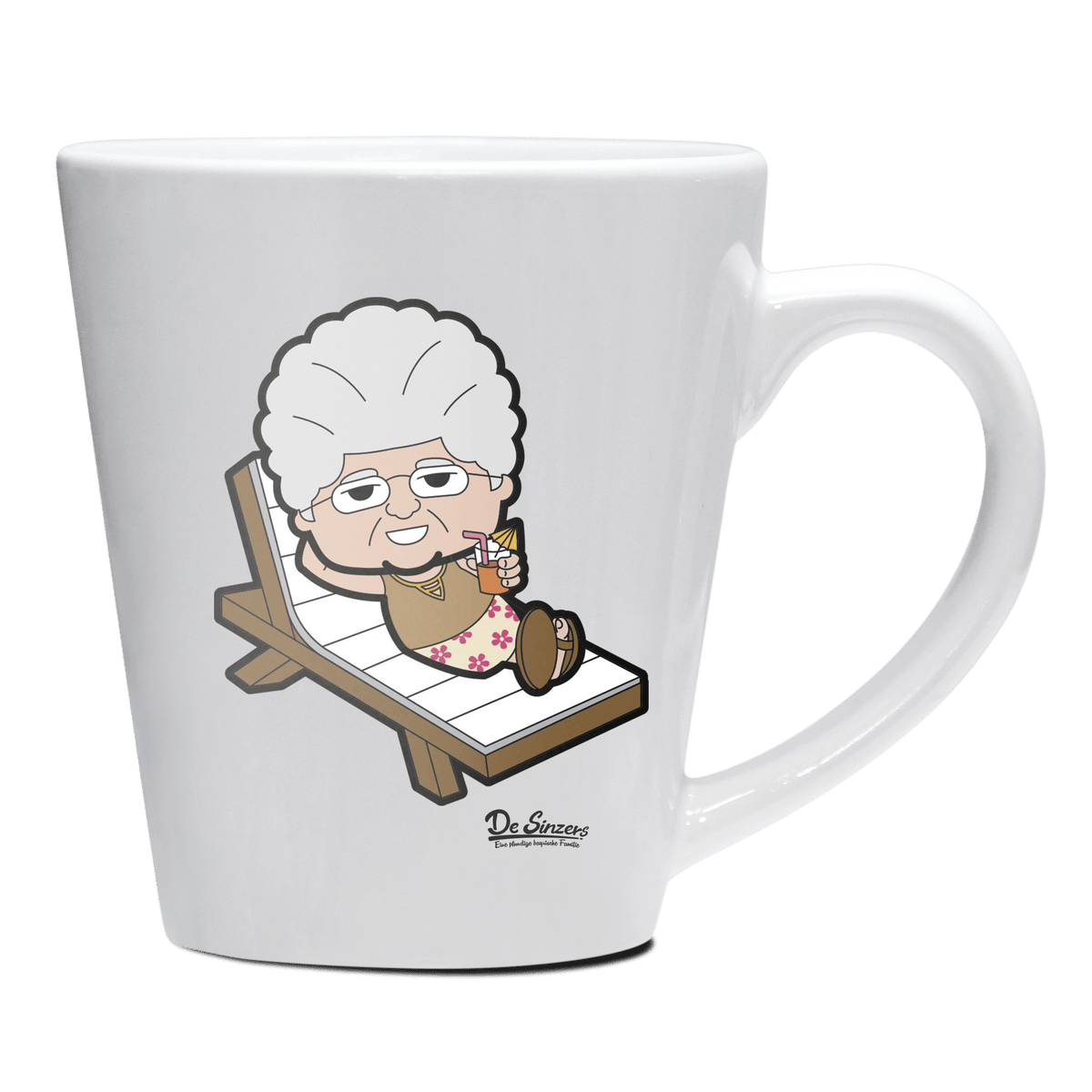 Die Oid Sinzerin Summer Edition Keramik Kaffeetasse 200ml Weiss Herzogstand Front