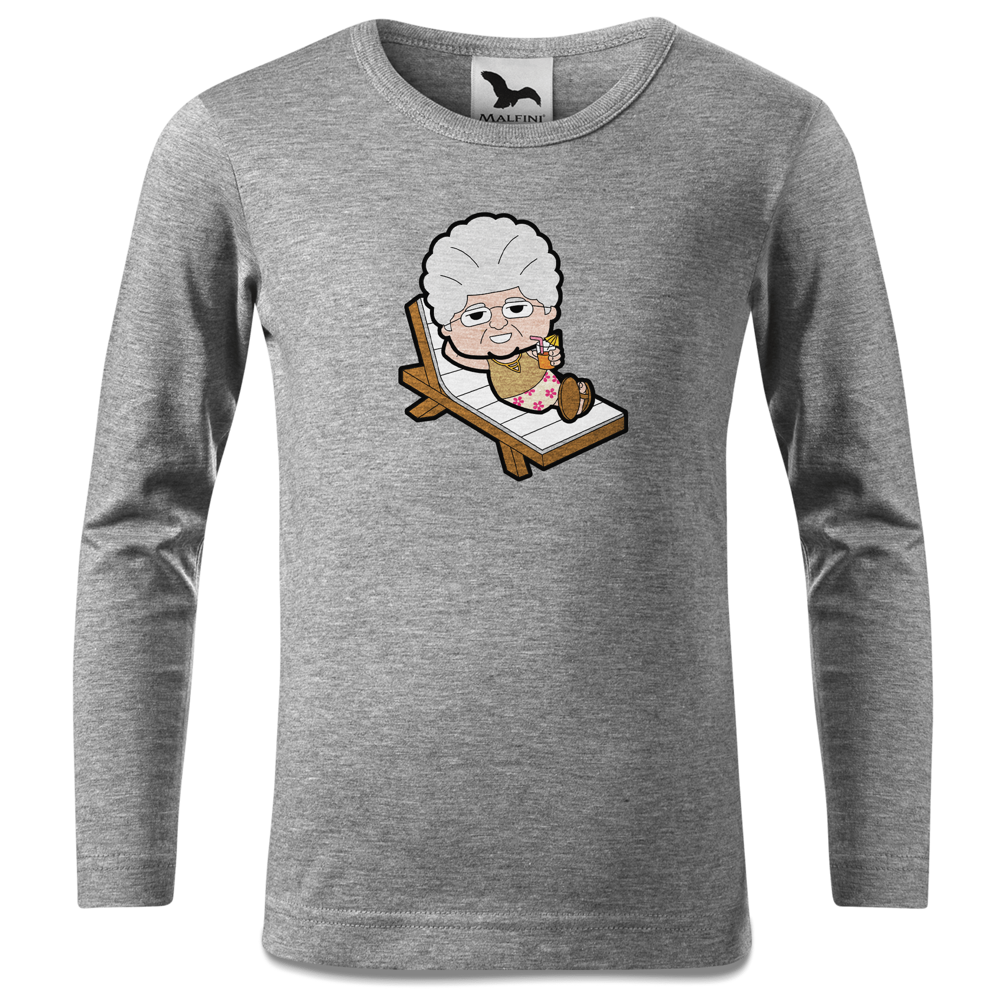 Die Oid Sinzerin Summer Edition Longsleeve Kinder Grau Meliert Waldering Front