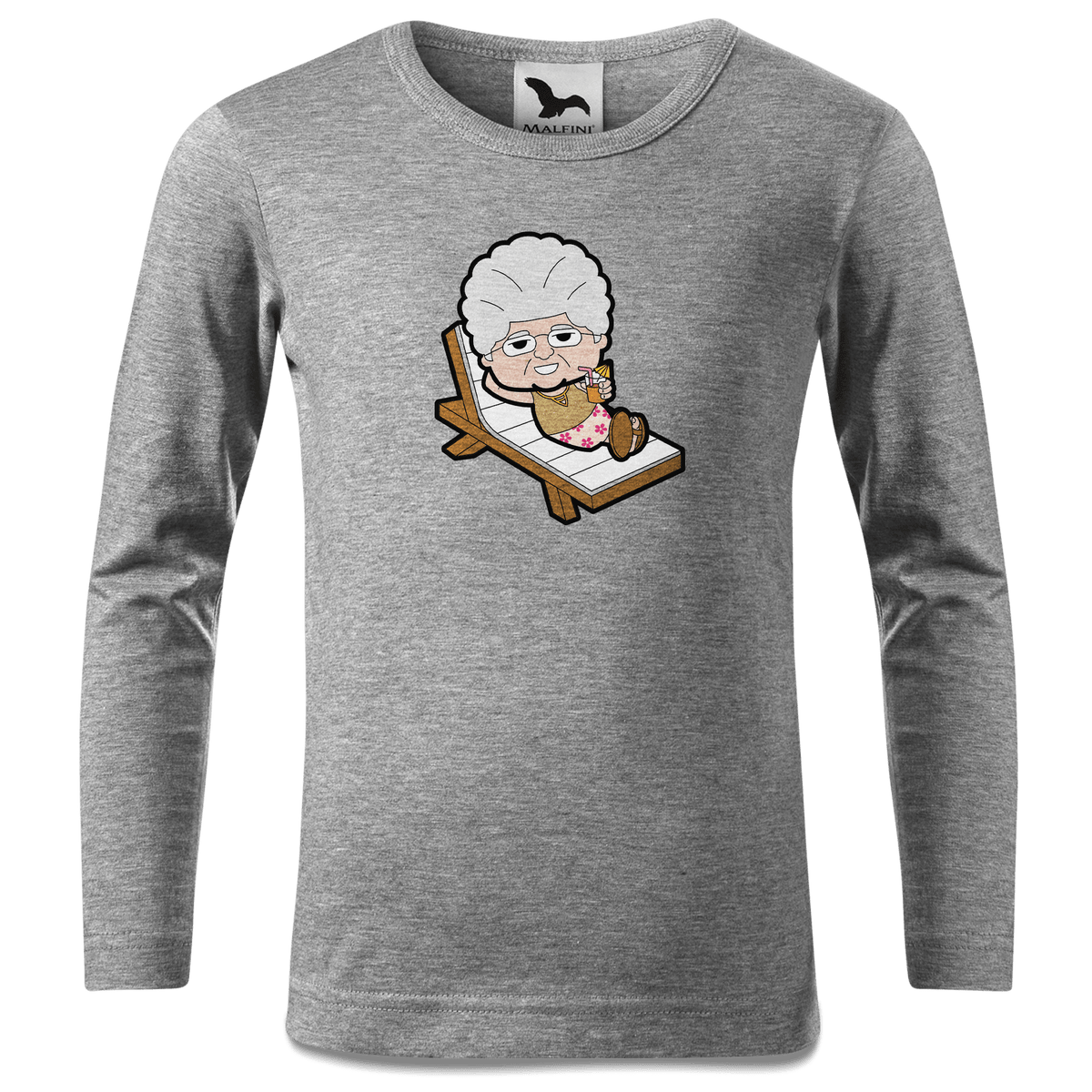 Die Oid Sinzerin Summer Edition Longsleeve Kinder Grau Meliert Waldering Front