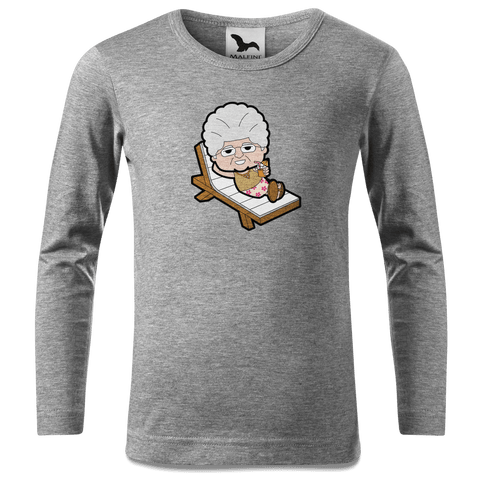 Die Oid Sinzerin Summer Edition Longsleeve Kinder Grau Meliert Waldering Front