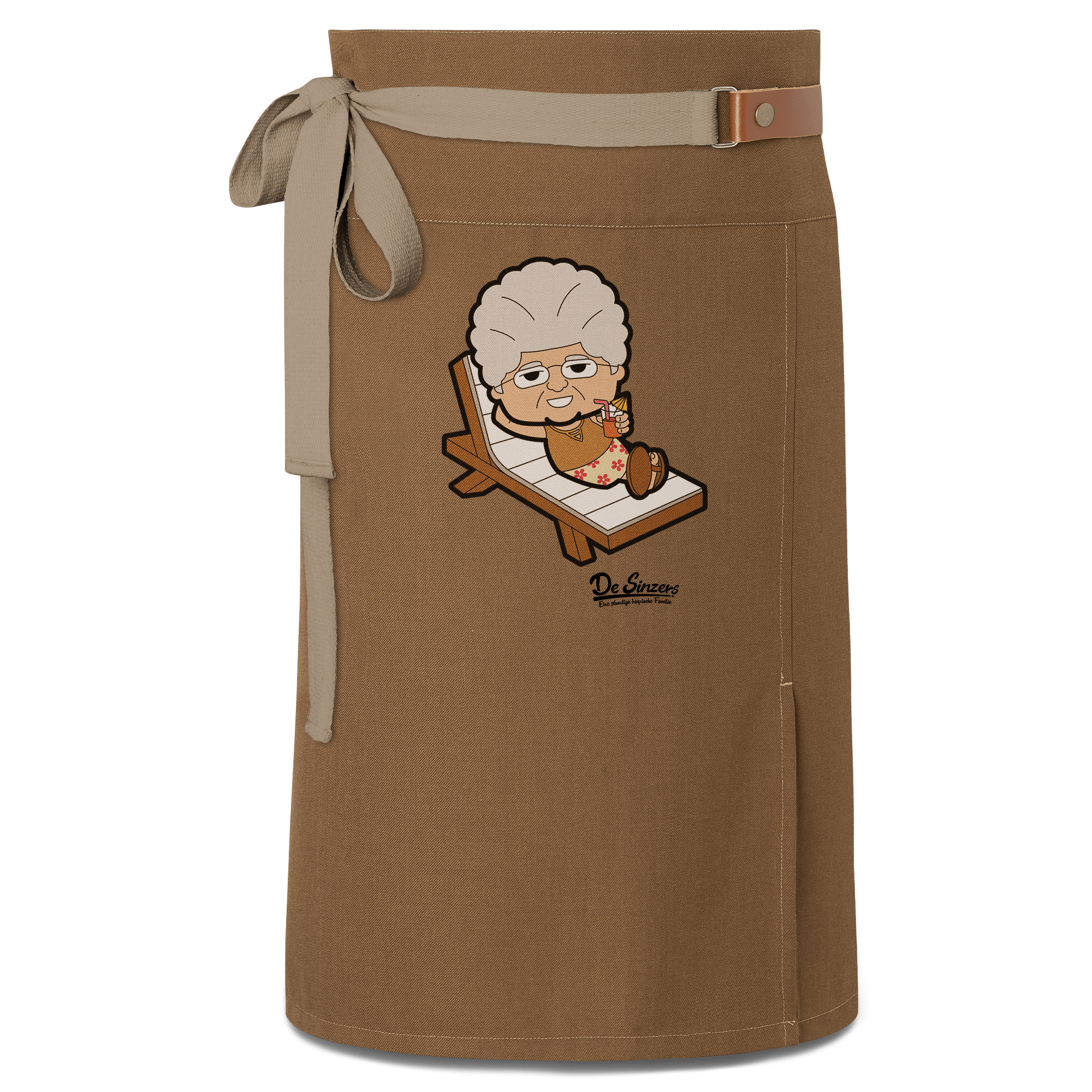 Die Oid Sinzerin Summer Edition Schuerze Vorbinder Braun Haidham Front