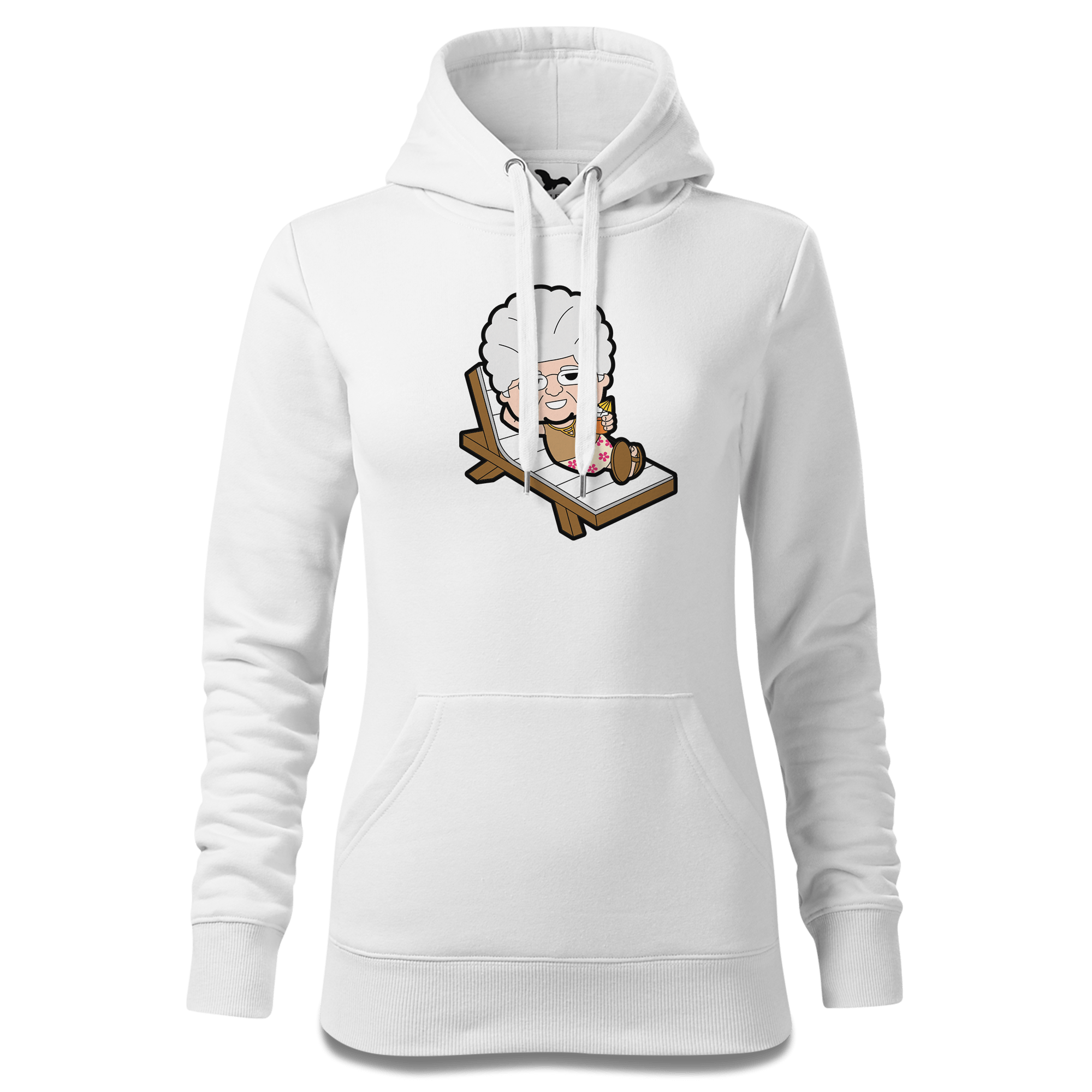 Die Oid Sinzerin Summer Edition Sweatshirt Hoody Damen Weiss Eckenholz Front