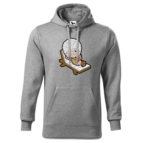 Die Oid Sinzerin Summer Edition Sweatshirt Hoody Herren Grau Meliert Pulvermuehle Front