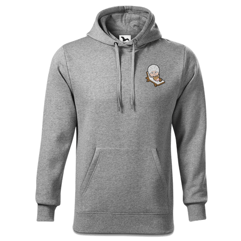 Die Oid Sinzerin Summer Edition Sweatshirt Hoody Herren Grau Meliert Puster Front