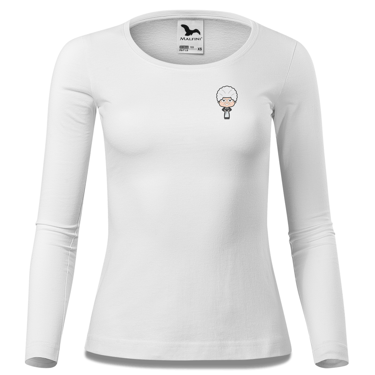 Die Oid Sinzerin Trachtenverein Longsleeve Fitted Damen Weiss Kronstauden Front