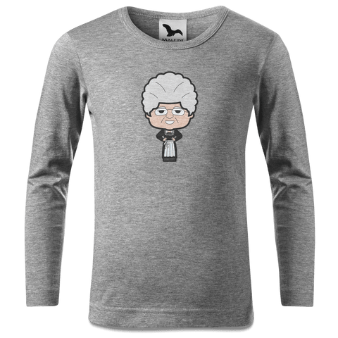 Die Oid Sinzerin Trachtenverein Longsleeve Kinder Grau Meliert Waldering Front