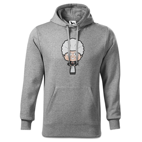 Die Oid Sinzerin Trachtenverein Sweatshirt Hoody Herren Grau Meliert Pulvermuehle Front