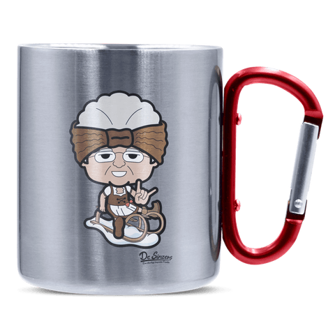 Die Oid Sinzerin Winter Edition Edelstahl Kaffeetasse roter Karabiner 320ml Kitzstein Front