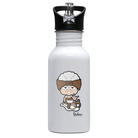 Die Oid Sinzerin Winter Edition Edelstahl Trinkflasche mit klappbarem Mundstueck 500ml Weiss Rotwand Front