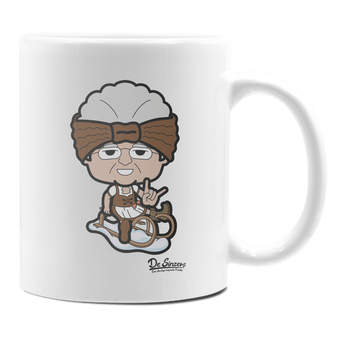 Die Oid Sinzerin Winter Edition Keramik Kaffeetasse 330ml Weiss Rampoldplatte Front
