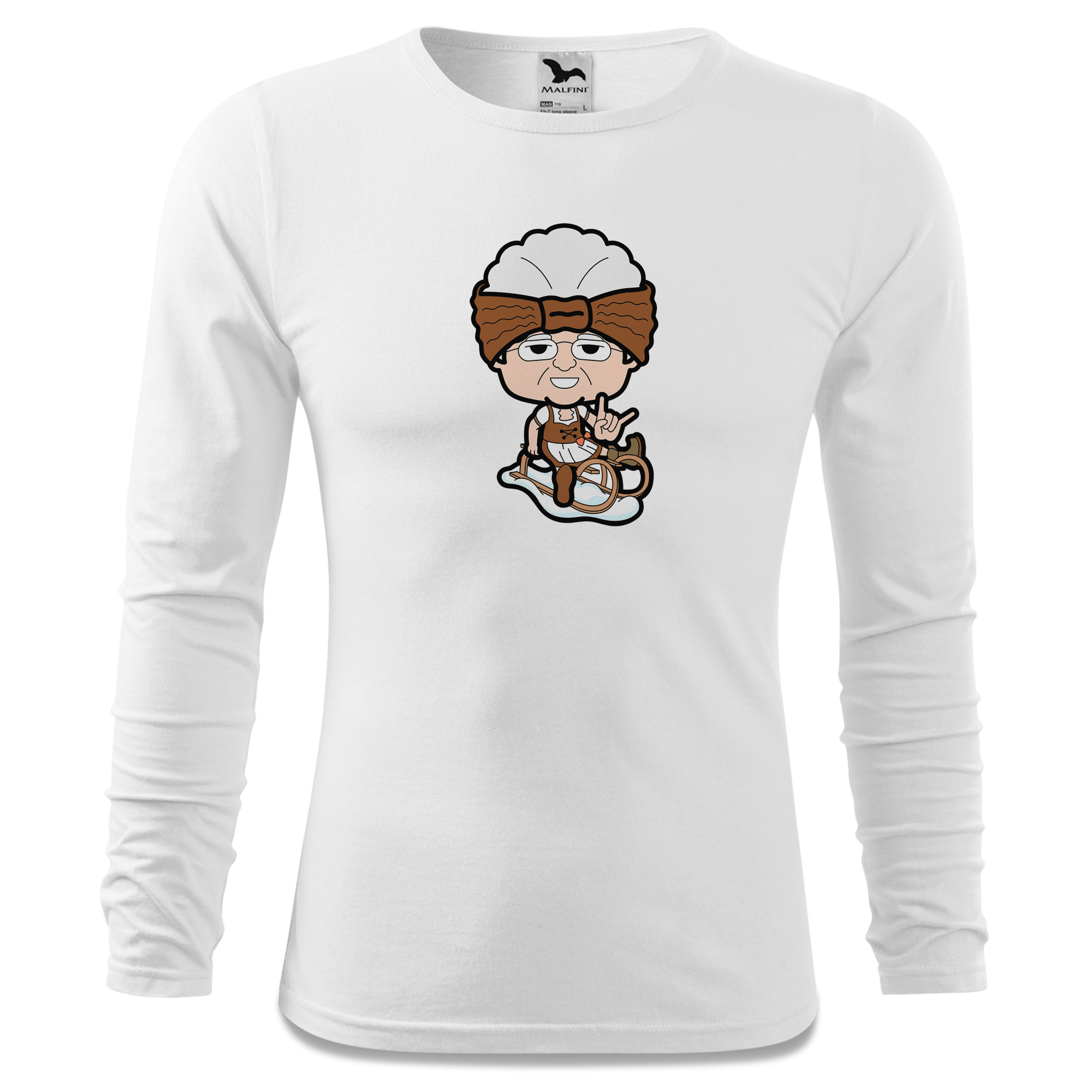 Die Oid Sinzerin Winter Edition Longsleeve Fitted Herren Weiss Hoehensteig Front
