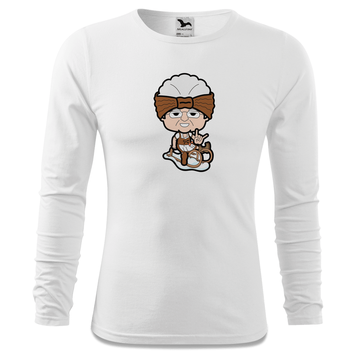 Die Oid Sinzerin Winter Edition Longsleeve Fitted Herren Weiss Hoehensteig Front