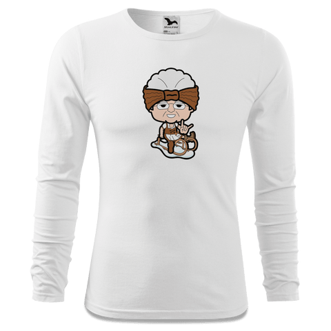 Die Oid Sinzerin Winter Edition Longsleeve Fitted Herren Weiss Hoehensteig Front