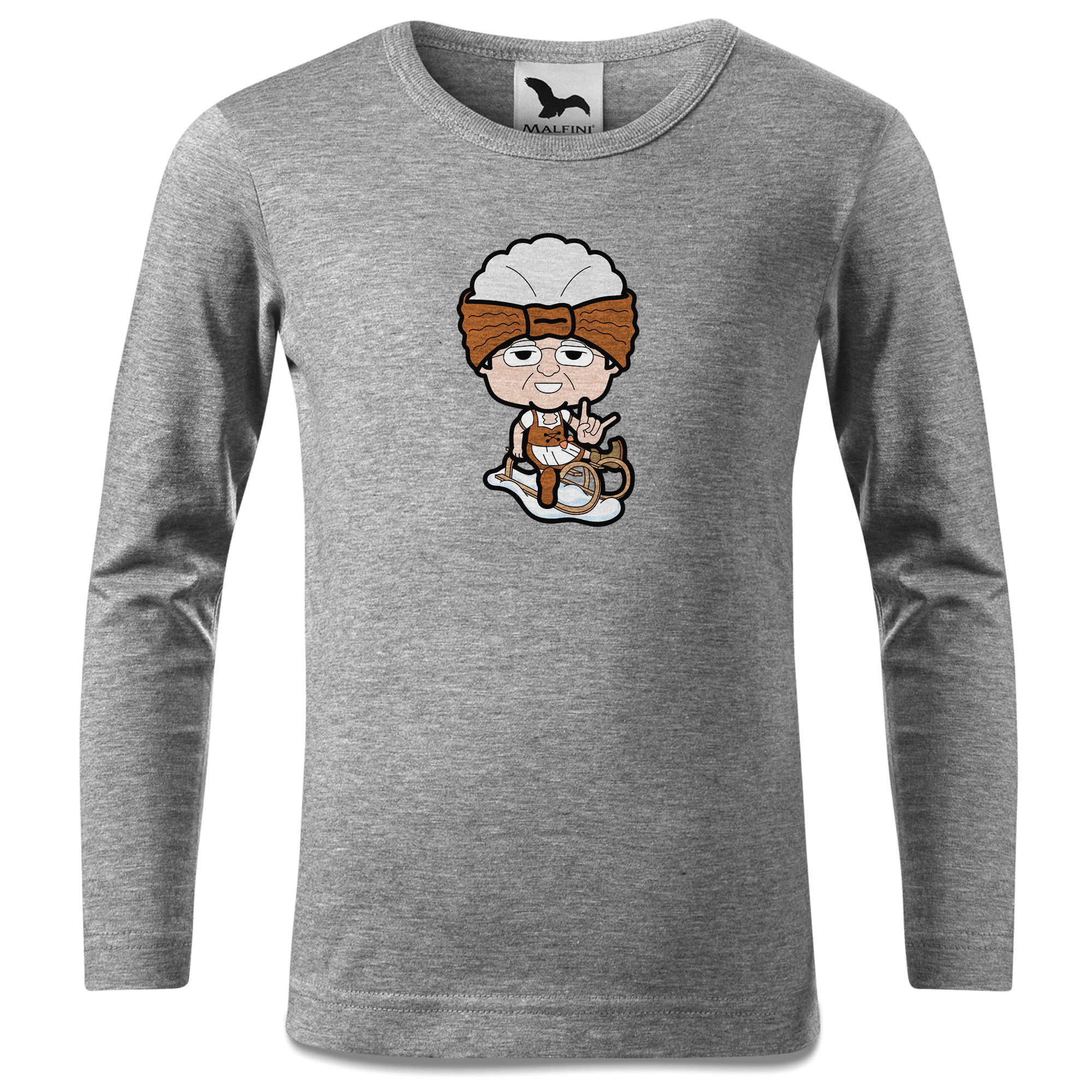 Die Oid Sinzerin Winter Edition Longsleeve Kinder Grau Meliert Waldering Front