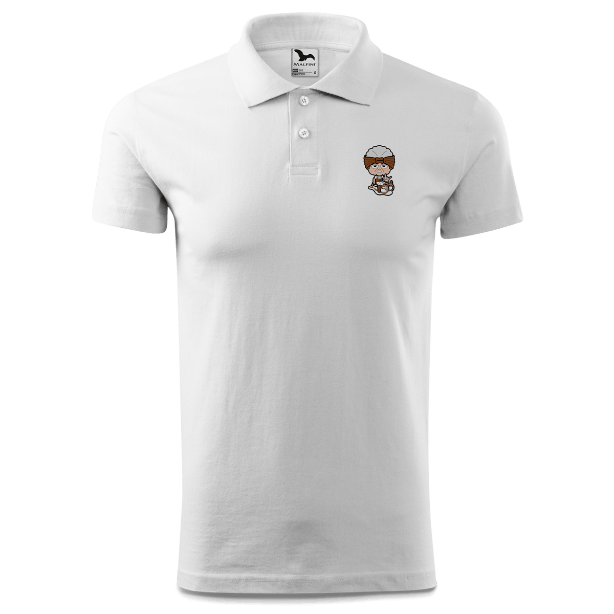 Die Oid Sinzerin Winter Edition Polo Shirt Herren Weiss Murnau Front