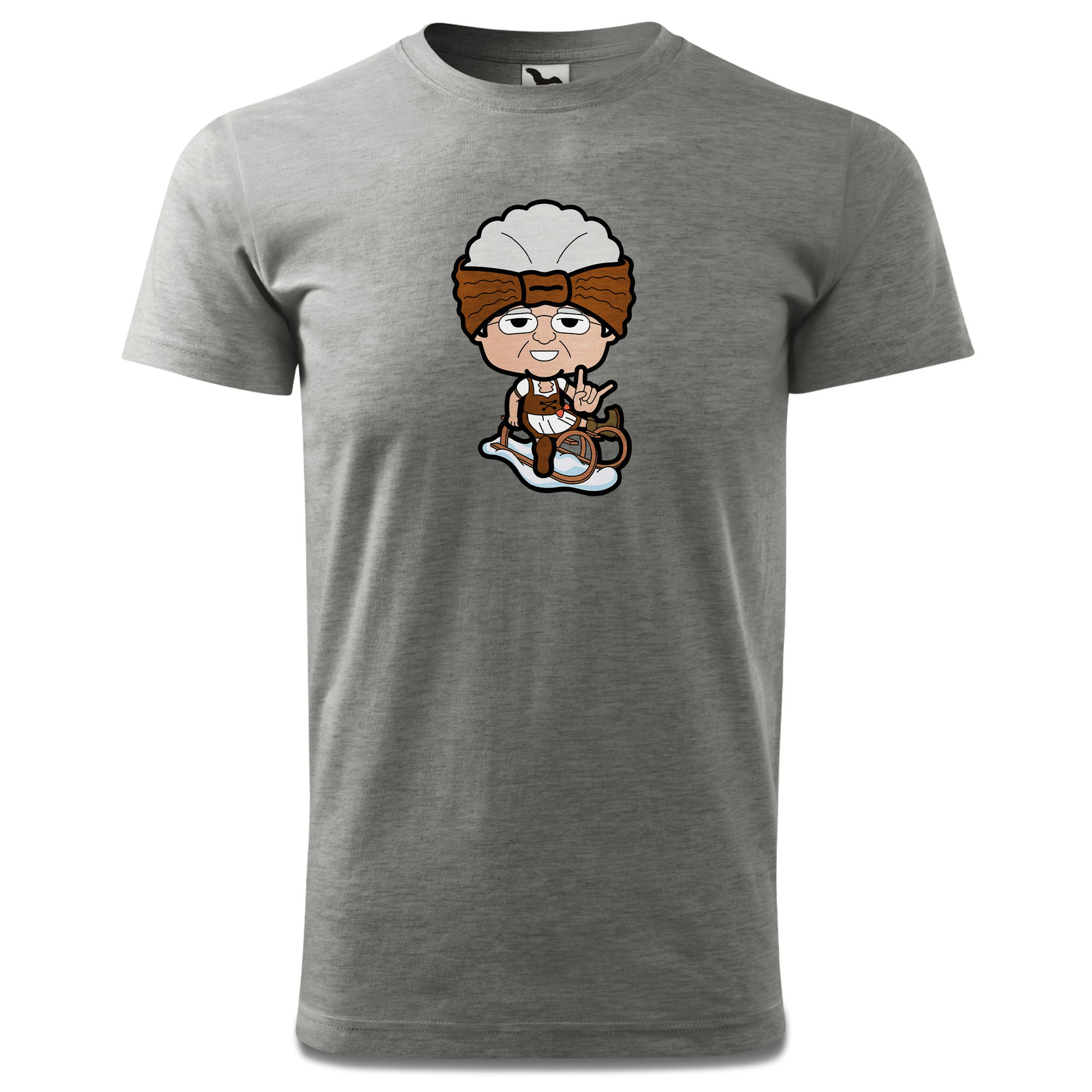 Die Oid Sinzerin Winter Edition T Shirt Herren Grau Meliert Hofau Front