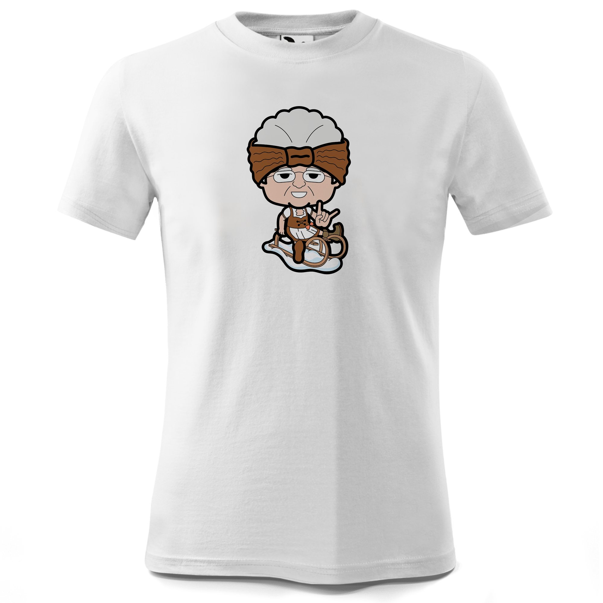 Die Oid Sinzerin Winter Edition T Shirt Kinder Weiss Seilbahnweg Front