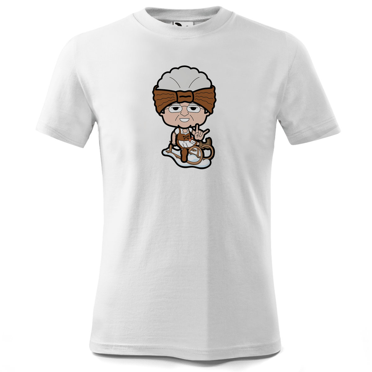 Die Oid Sinzerin Winter Edition T Shirt Kinder Weiss Seilbahnweg Front