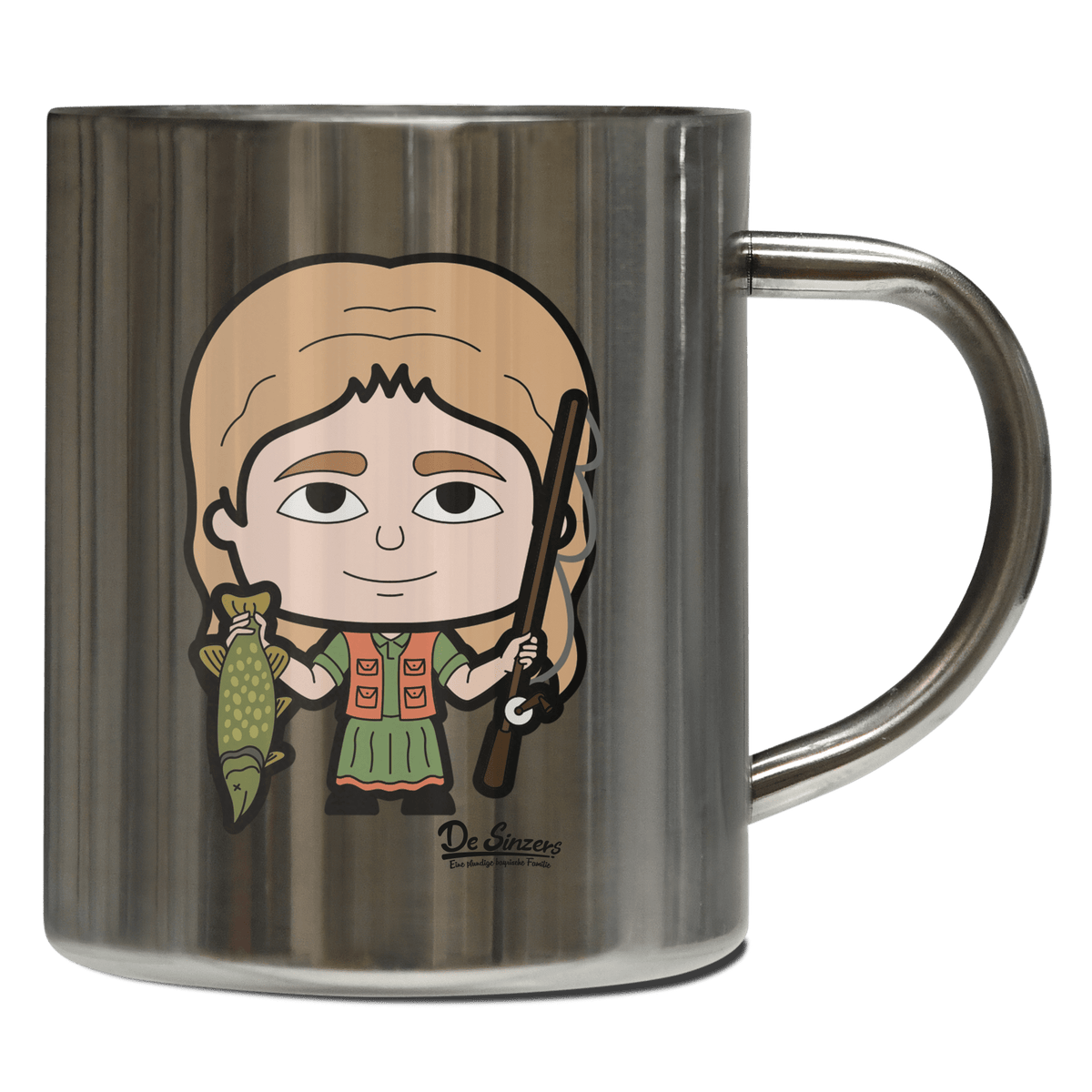 Die Sinzerin Angler Edelstahl Kaffeetasse 400ml Grosser Arber Front