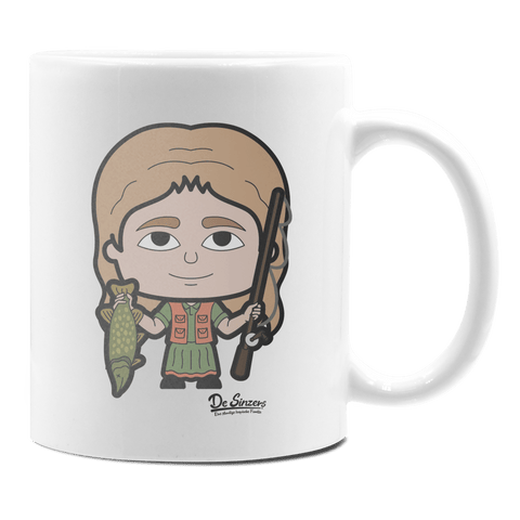 Die Sinzerin Angler Keramik Kaffeetasse 330ml Weiss Rampoldplatte Front