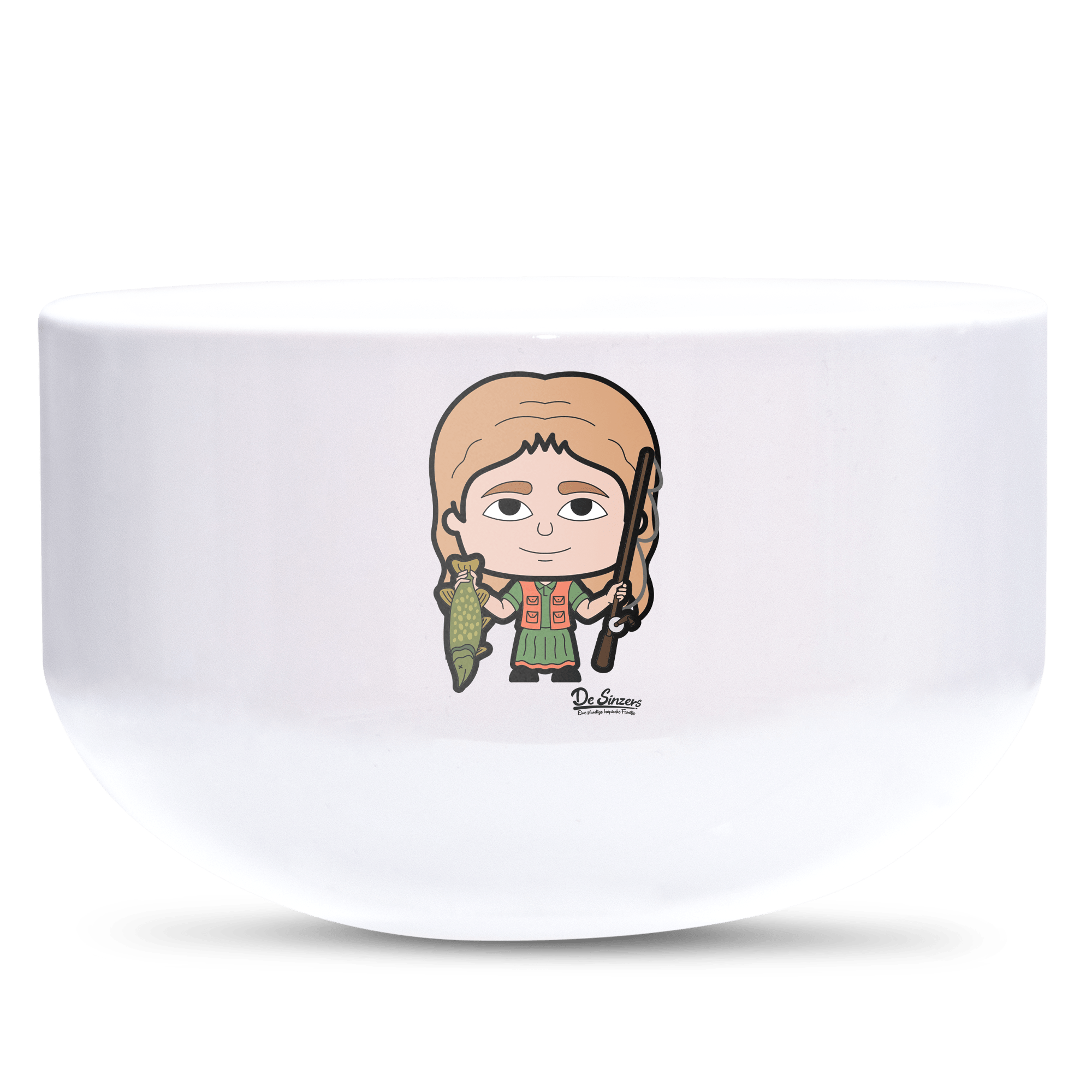 Die Sinzerin Angler Keramik Mueslischale Weiss 600ml Staffelberg Front