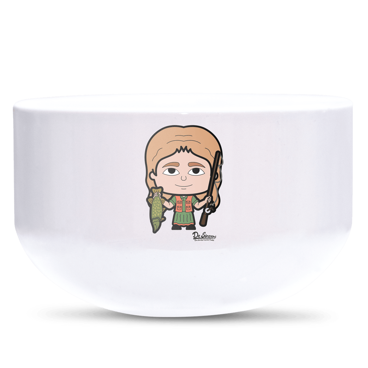 Die Sinzerin Angler Keramik Mueslischale Weiss 600ml Staffelberg Front