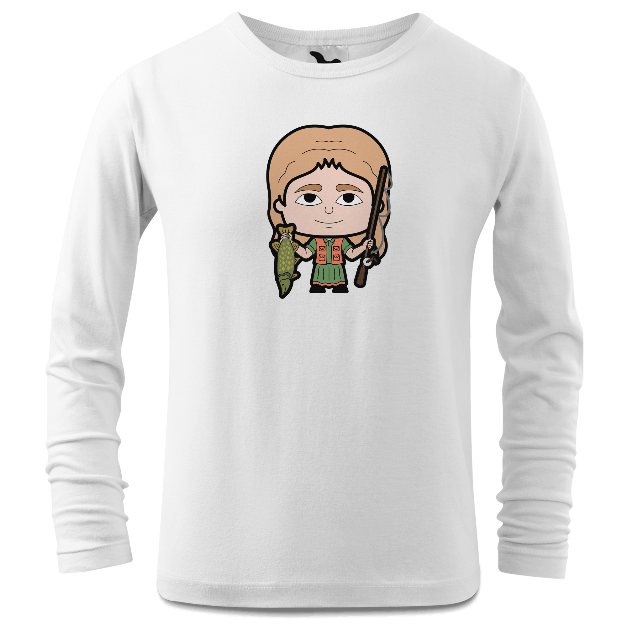 Die Sinzerin Angler Longsleeve Kinder Weiss Westerndorf Front