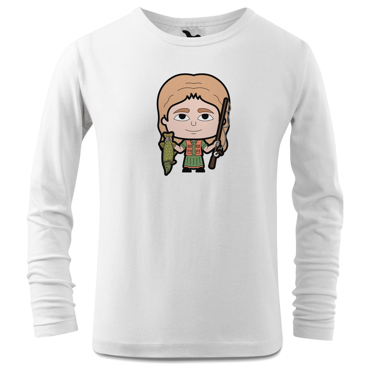 Die Sinzerin Angler Longsleeve Kinder Weiss Westerndorf Front