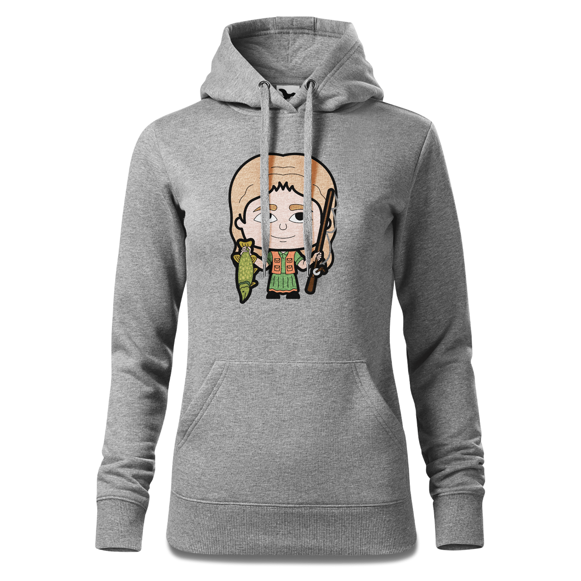Die Sinzerin Angler Sweatshirt Hoody Damen Grau Meliert Kieling Front