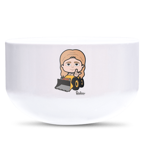 Die Sinzerin Baggerfahrer Keramik Mueslischale Weiss 600ml Staffelberg Front