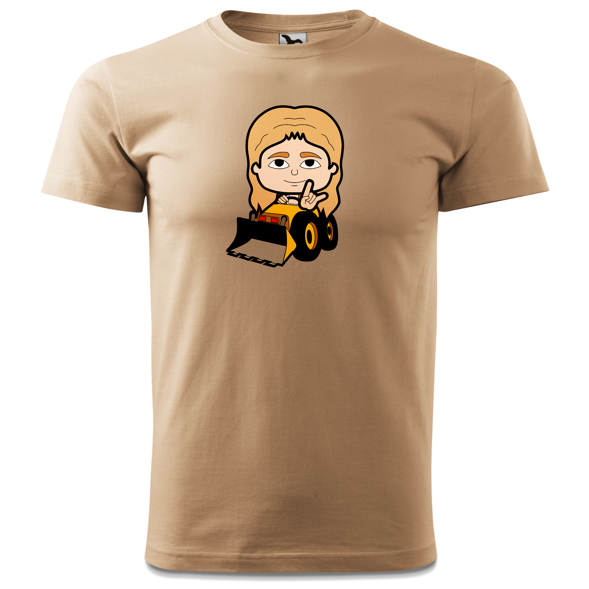 Die Sinzerin Baggerfahrer T Shirt Herren Sand Hofmuehle Front