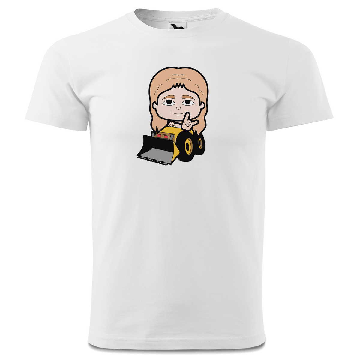 Die Sinzerin Baggerfahrer T Shirt Herren Weiss Landl Front