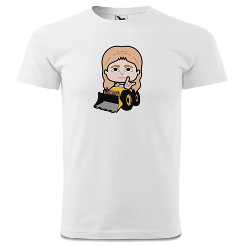 Die Sinzerin Baggerfahrer T Shirt Herren Weiss Landl Front